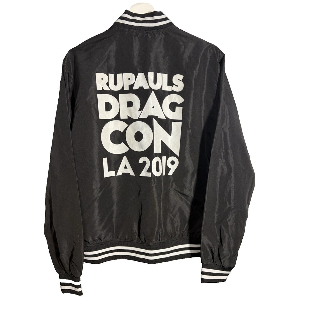 RuPaul's DragCon LA 2019 Varsity Jacket Men's Small VIP Black Bomber Event Promo